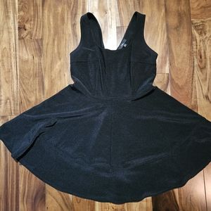 Lulus home before daylight XL black skater dress